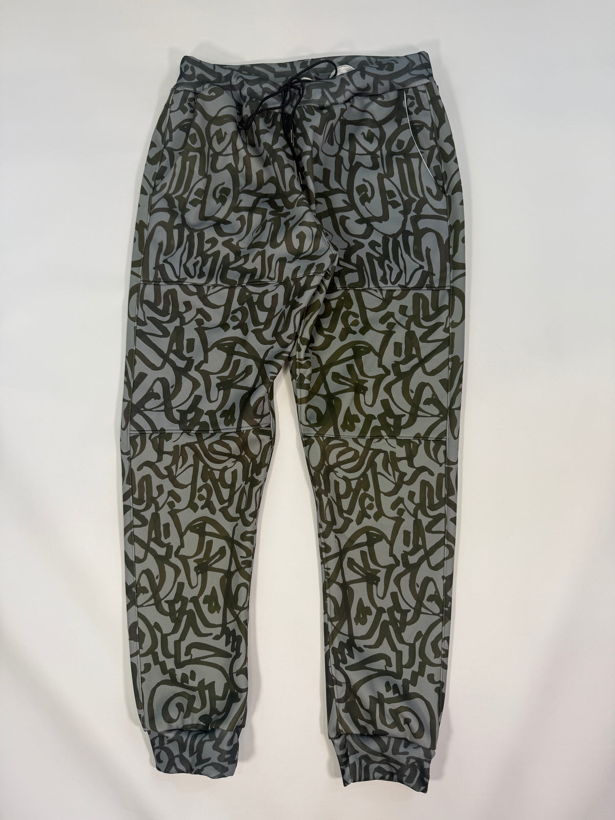 Gray Calligraphy Joggers