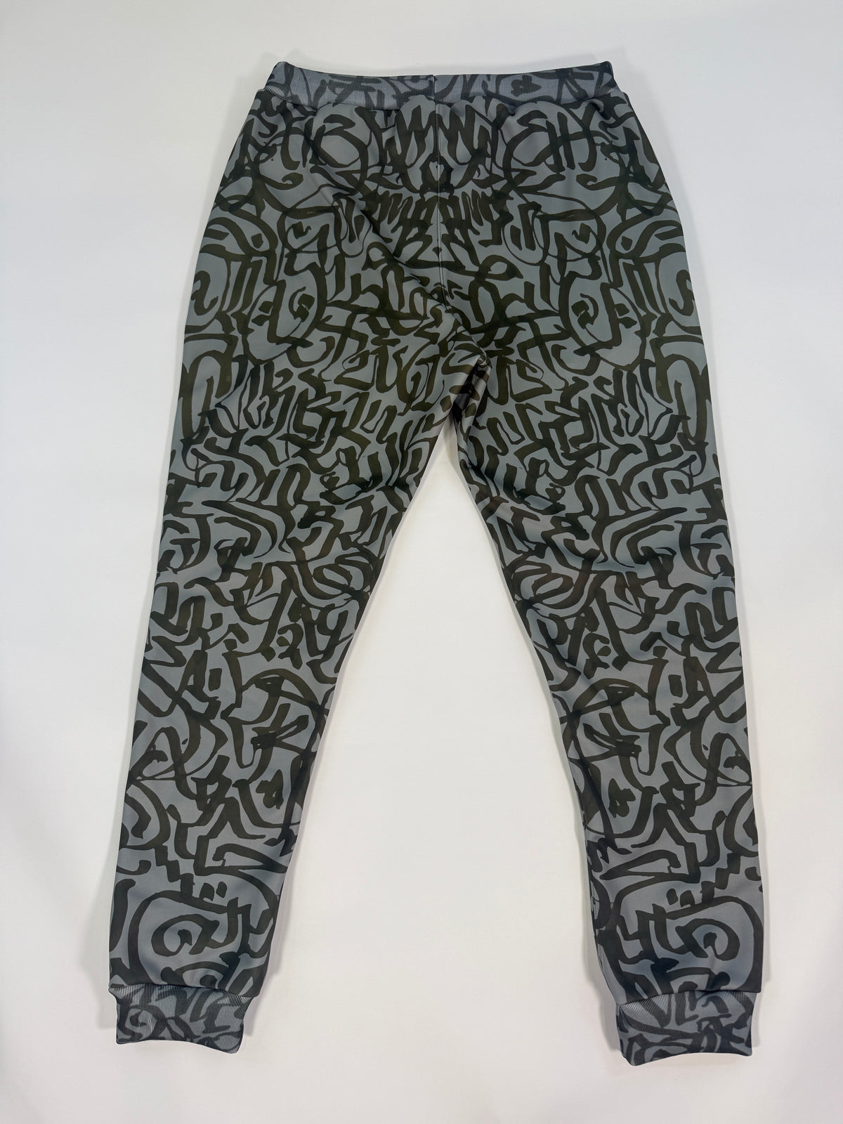 Gray Calligraphy Joggers